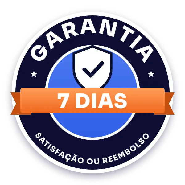 Selo de garantia de 7 dias: satisfação ou reembolso
